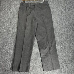 Lauren Ralph Lauren Pants Men 35 Total Comfort Gray Wool Flat Pockets Straight